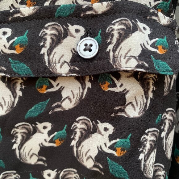 Ann Taylor Loft Squirrel Print Blouse - Picture 8 of 8